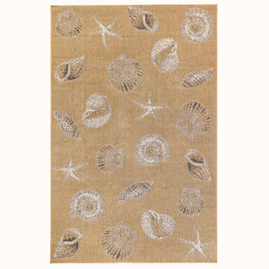 Liora Manne Carmel Shells Indoor Outdoor Area Rug Sand