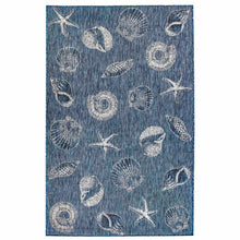 Load image into Gallery viewer, Liora Manne Carmel Shells Indoor Outdoor Area Rug Navy