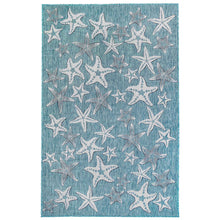 Load image into Gallery viewer, Liora Manne Carmel Starfish Indoor Outdoor Area Rug Aqua