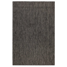 Load image into Gallery viewer, Liora Manne Carmel Texture Stripe Indoor Outdoor Area Rug Black