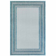 Load image into Gallery viewer, Liora Manne Carmel Multi Border Indoor Outdoor Area Rug Aqua