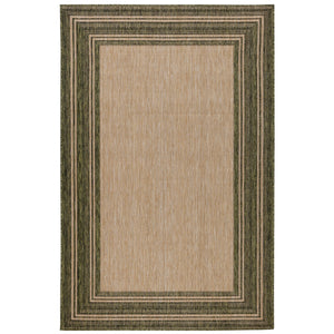 Liora Manne Carmel Multi Border Indoor Outdoor Area Rug Green