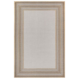 Liora Manne Carmel Multi Border Indoor Outdoor Area Rug Sand