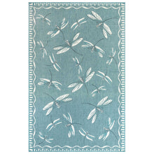 Load image into Gallery viewer, Liora Manne Carmel Dragonfly Indoor Outdoor Area Rug Aqua