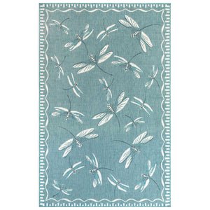 Liora Manne Carmel Dragonfly Indoor Outdoor Area Rug Aqua