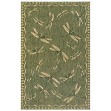 Load image into Gallery viewer, Liora Manne Carmel Dragonfly Indoor Outdoor Area Rug Green