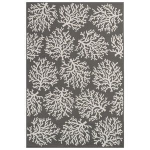 Liora Manne Carmel Coral Indoor Outdoor Area Rug Grey