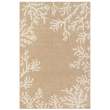 Load image into Gallery viewer, Liora Manne Carmel Coral Border Indoor Outdoor Area Rug Sand