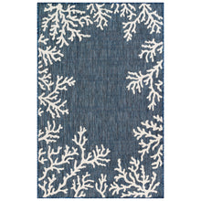 Load image into Gallery viewer, Liora Manne Carmel Coral Border Indoor Outdoor Area Rug Navy