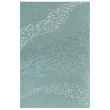 Load image into Gallery viewer, Liora Manne Carmel School Of Fish Indoor Outdoor Area Rug Aqua