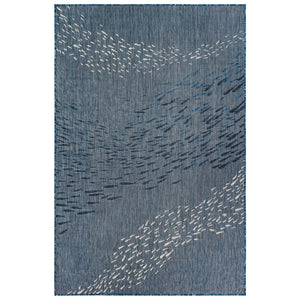 Liora Manne Carmel School Of Fish Indoor Outdoor Area Rug Navy