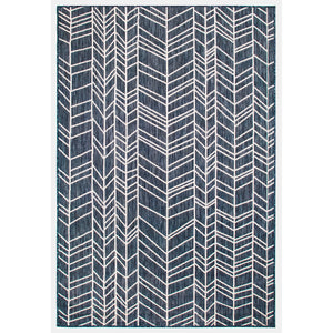 Liora Manne Carmel Chevron Indoor Outdoor Area Rug Navy