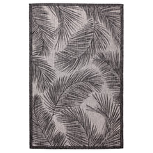 Load image into Gallery viewer, Liora Manne Carmel Fronds Indoor Outdoor Area Rug Black