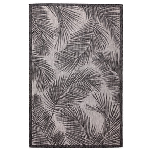 Liora Manne Carmel Fronds Indoor Outdoor Area Rug Black