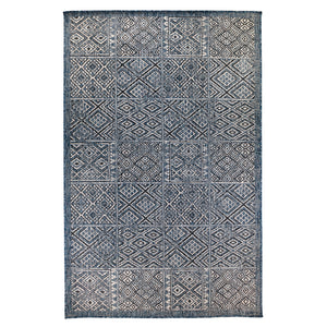 Liora Manne Carmel Patchwork Kilim Indoor Outdoor Area Rug Navy