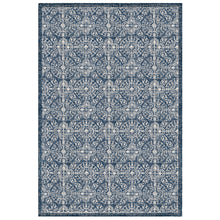 Load image into Gallery viewer, Liora Manne Carmel Antique Tile Indoor Outdoor Area Rug Navy