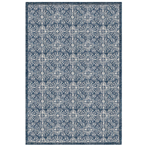 Liora Manne Carmel Antique Tile Indoor Outdoor Area Rug Navy