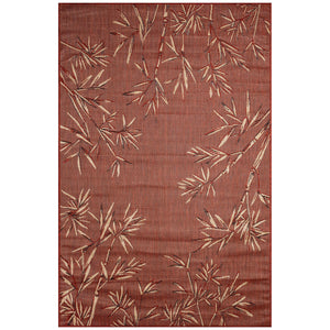 Liora Manne Carmel Bamboo Border Indoor Outdoor Area Rug Chili