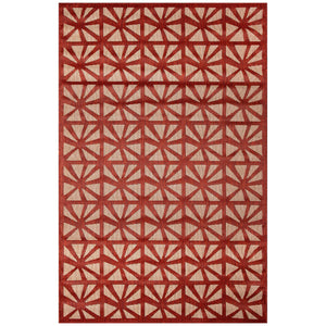 Liora Manne Carmel Tonga Tile Indoor Outdoor Area Rug Chili