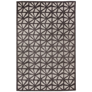 Liora Manne Carmel Tonga Tile Indoor Outdoor Area Rug Black