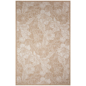 Liora Manne Carmel Botanical Indoor Outdoor Area Rug Sand