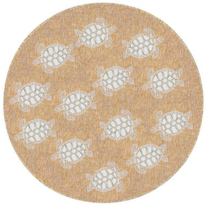 Liora Manne Carmel Seaturtles Indoor Outdoor Area Rug Sand