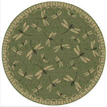 Load image into Gallery viewer, Liora Manne Carmel Dragonfly Indoor Outdoor Area Rug Green