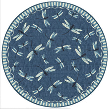 Load image into Gallery viewer, Liora Manne Carmel Dragonfly Indoor Outdoor Area Rug Navy