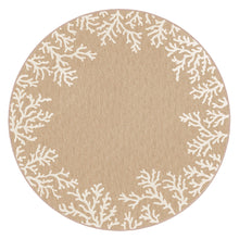 Load image into Gallery viewer, Liora Manne Carmel Coral Border Indoor Outdoor Area Rug Sand
