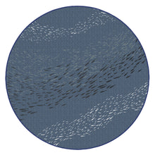 Load image into Gallery viewer, Liora Manne Carmel School Of Fish Indoor Outdoor Area Rug Navy