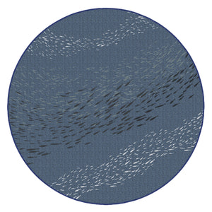 Liora Manne Carmel School Of Fish Indoor Outdoor Area Rug Navy