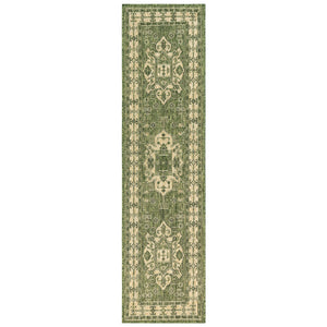 Liora Manne Carmel Kilim Indoor Outdoor Area Rug Green