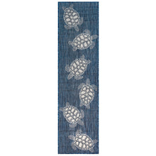 Load image into Gallery viewer, Liora Manne Carmel Seaturtles Indoor Outdoor Area Rug Navy