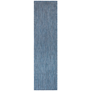 Liora Manne Carmel Texture Stripe Indoor Outdoor Area Rug Navy