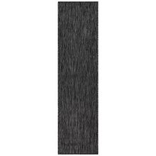 Load image into Gallery viewer, Liora Manne Carmel Texture Stripe Indoor Outdoor Area Rug Black