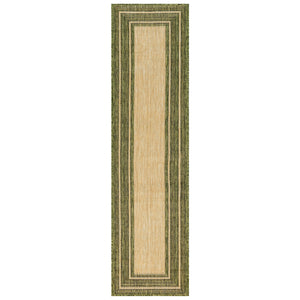 Liora Manne Carmel Multi Border Indoor Outdoor Area Rug Green