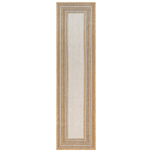 Liora Manne Carmel Multi Border Indoor Outdoor Area Rug Sand