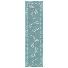 Load image into Gallery viewer, Liora Manne Carmel Dragonfly Indoor Outdoor Area Rug Aqua