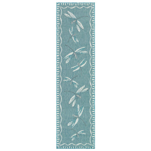 Liora Manne Carmel Dragonfly Indoor Outdoor Area Rug Aqua