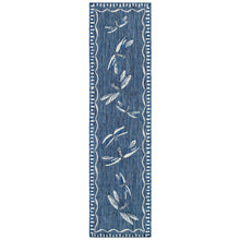 Load image into Gallery viewer, Liora Manne Carmel Dragonfly Indoor Outdoor Area Rug Navy