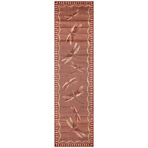 Liora Manne Carmel Dragonfly Indoor Outdoor Area Rug Chili