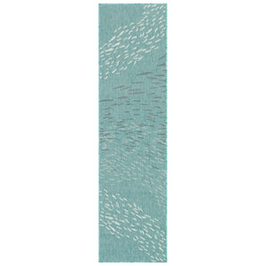 Liora Manne Carmel School Of Fish Indoor Outdoor Area Rug Aqua