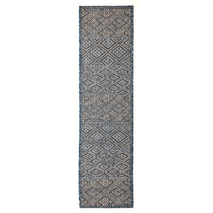 Liora Manne Carmel Patchwork Kilim Indoor Outdoor Area Rug Navy