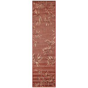 Liora Manne Carmel Bamboo Border Indoor Outdoor Area Rug Chili