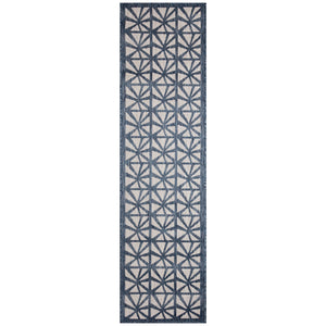 Liora Manne Carmel Tonga Tile Indoor Outdoor Area Rug Navy