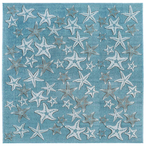 Liora Manne Carmel Starfish Indoor Outdoor Area Rug Aqua