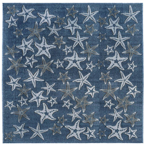 Liora Manne Carmel Starfish Indoor Outdoor Area Rug Navy