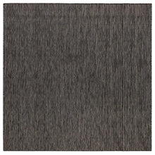 Load image into Gallery viewer, Liora Manne Carmel Texture Stripe Indoor Outdoor Area Rug Black