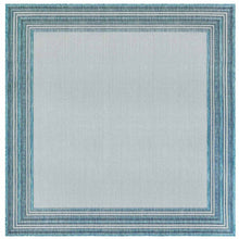 Load image into Gallery viewer, Liora Manne Carmel Multi Border Indoor Outdoor Area Rug Aqua