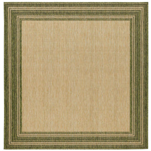 Liora Manne Carmel Multi Border Indoor Outdoor Area Rug Green